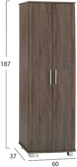 Suport pentru pantofi Cluse cu 8 Rafturi Nuci L60xW37xH187cm