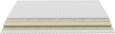 Greco Strom Twin XL Latex Mattress Topper Latex Comfort Plus with Removable Cover & Elastic Straps 160x200x5cm