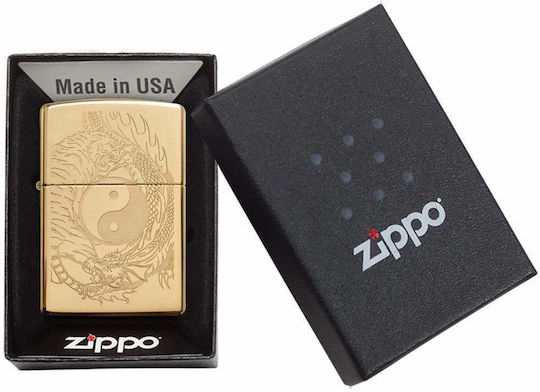 Zippo Ангажимент Пламък Ветроустойчив Tiger & Dragon