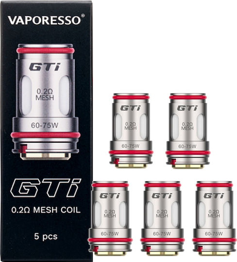 Vaporesso GTI Mesh Coil Αντιστάση Ηλεκτρονικών Τσιγάρων 0.2ohm (DL) 5τμχ