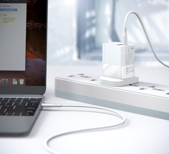 Yesido Зарядно без кабел 20W Quick Charge 3.0 Бял (YC32)