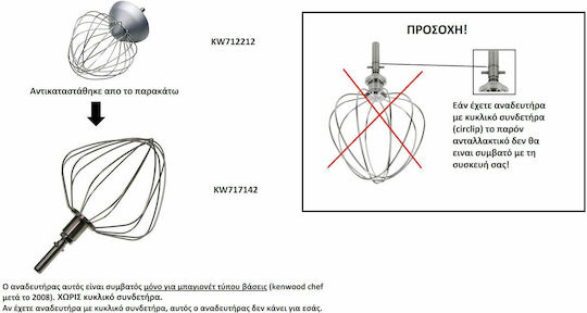 Разбърквач За Белтък Миксер Kenwood Оригинални Модели След 2008