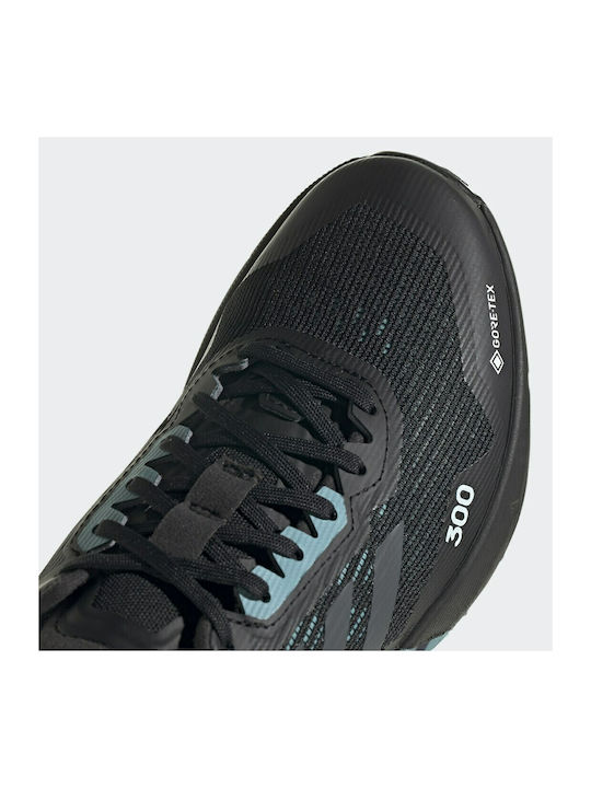Terrex Agravic Flow 2.0 GTX Sport Shoes Trail Running Waterproof with Gore-Tex Membrane Core Black / Grey Six / Mint Ton