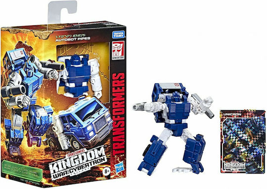 Action Figure enerations War for Cybertron: Kingdom Deluxe WFC-K32 Autobot Pipes Transformers for 8+ Years