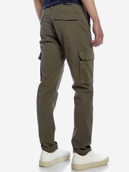 Brokers Jeans Men's Trousers Cargo Elastic in Regular Fit Khaki