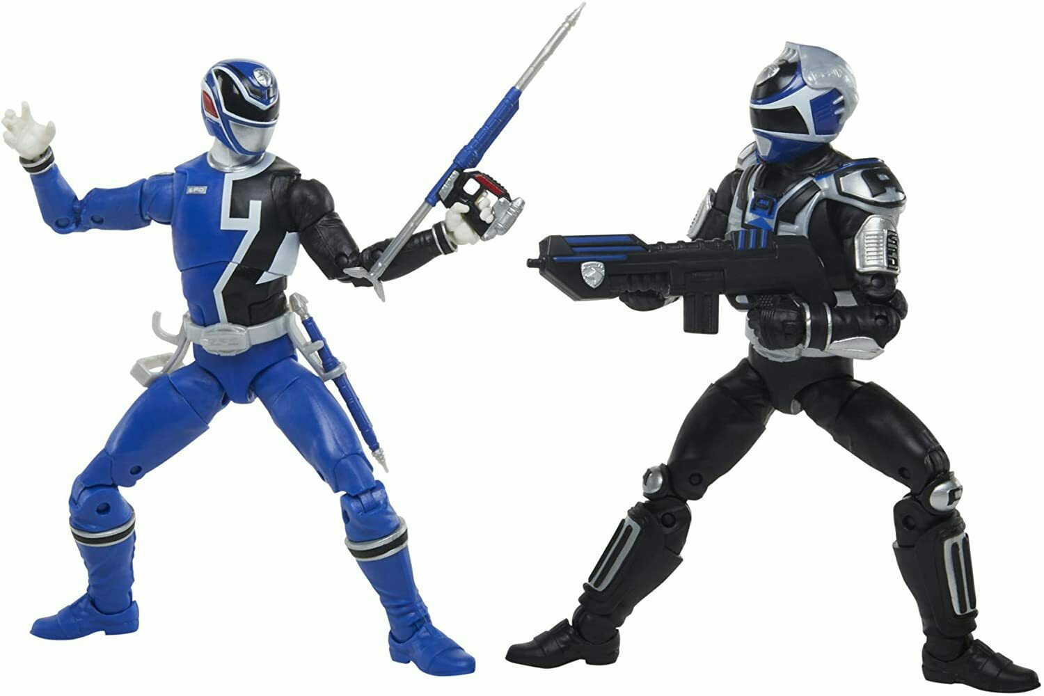 Power Rangers S.P.D. B-Squad Blue Ranger Vs S.P.D. A-Squad Blue Ranger ...