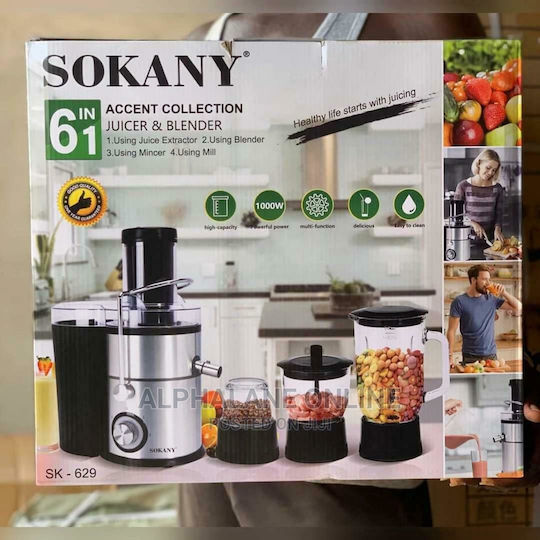 Sokany SK-629 Αποχυμωτής 1000W Inox Ασημί
