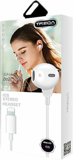 Treqa EP-735 Earbuds Handsfree with Lightning Connector White