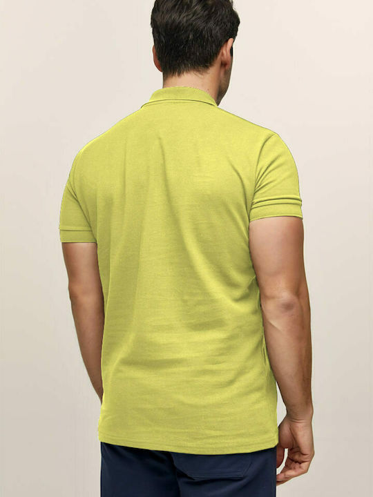 Bodymove Men's Short Sleeve Blouse Polo Yellow