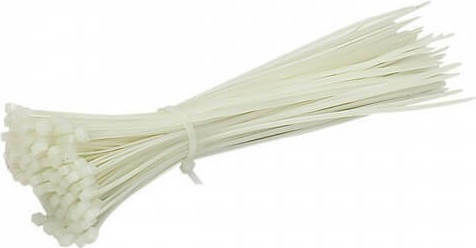 Sapiselco Pack of 100pcs White Plastic Cable Ties 280x7.5mm