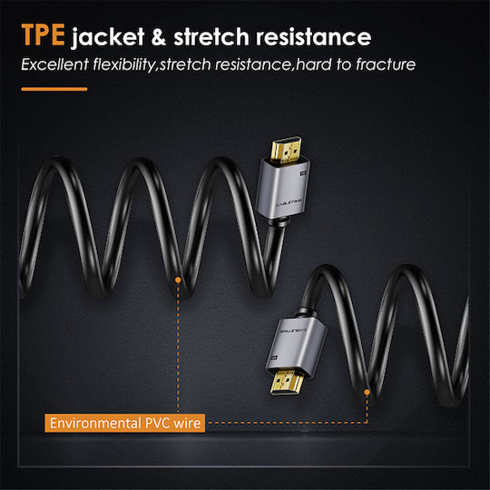 Cabletime AV566 HDMI 2.0 Premium Hochgeschwindigkeits 4K 60Hz HDR Kabel HDMI-Stecker - HDMI-Stecker 5m Schwarz