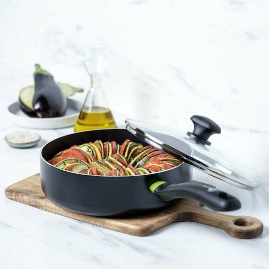 Green Pan Тиган С капачка от Алуминий Черно 24см