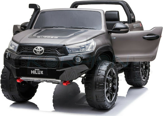 Toyota Hilux Две Места с Дистанционно Управление Лицензиран 12 Волта Сив за 1+ Години