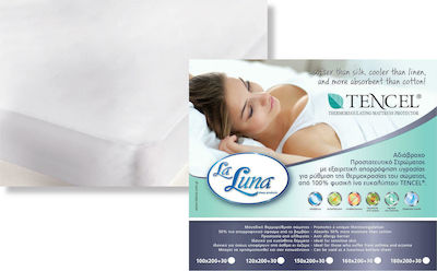 La Luna Protector Saltea Extra-Dublu Impermeabil cu Bandă Tencel Alb 160x200+30buc