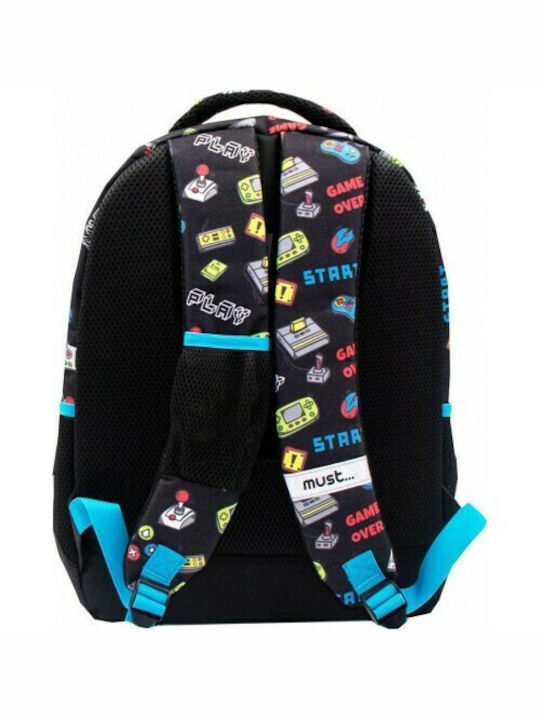 Must Play More School Bag Backpack Elementary, Elementary in Black color