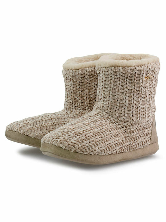 Mexx Women's Ankle Boots with Fur Beige