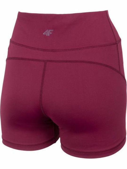 Women's Yoga Legging Shorts High Waisted Burgundy
