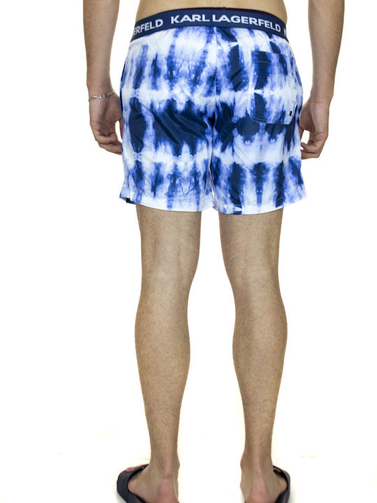 Karl Lagerfeld Herren Badebekleidung Shorts Blau mit Mustern