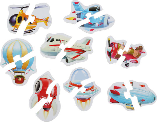 Παιδικό Puzzle 8 in 1 Air Transport για 2+ Ετών 2pcs Cubika