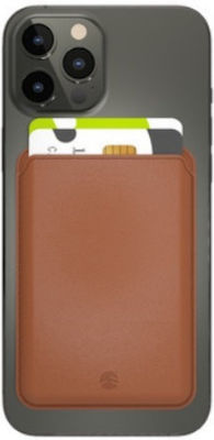 SwitchEasy MagWallet MagSafe Card Case Saddle Brown