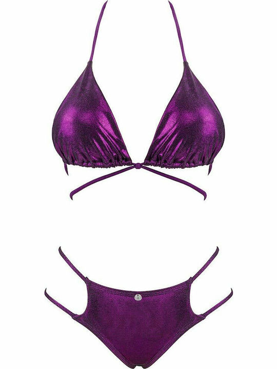 Balitta Set Bikini Τριγωνάκι Μωβ