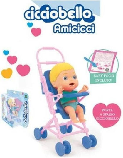 Giochi Preziosi Cicciobello Baby Doll Stroller with Amicicci Friend for 3+ Years