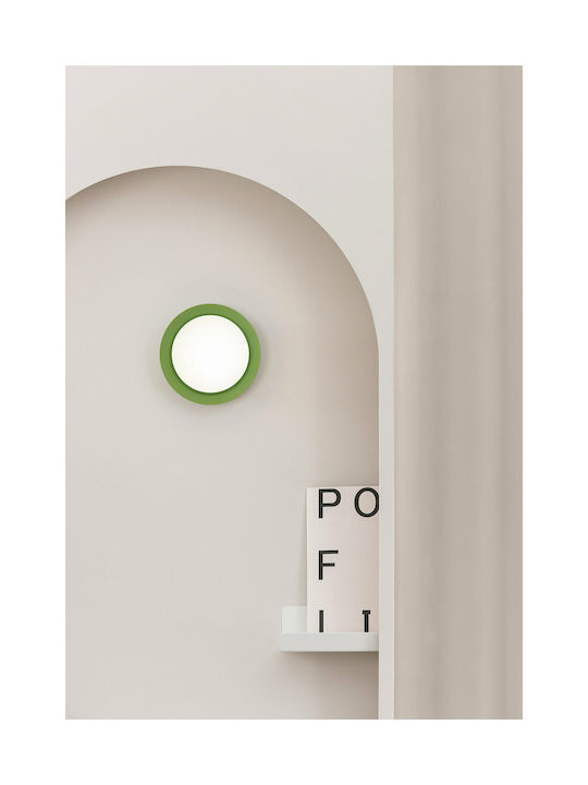 Faro Barcelona May Modern Lamp Wall with Integrated LED and Warm White Light Green 12x12cm