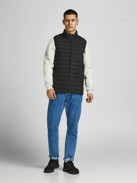 Sleeveless Jacket Puffer Windproof Black