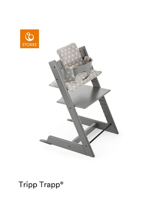 Stokke Tripp Trapp Καρεκλάκι Φαγητού με Ρυθμιζόμενο Ύψος Storm Grey