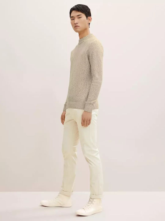 Trousers Elastic in Slim Fit Beige
