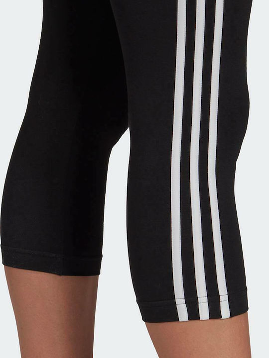 Essentials 3Stripes Обучение Женски Capri легинси Черен