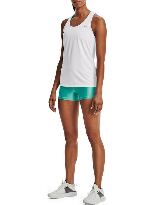 Women's Training Legging Shorts Shiny & High Waisted Turquoise