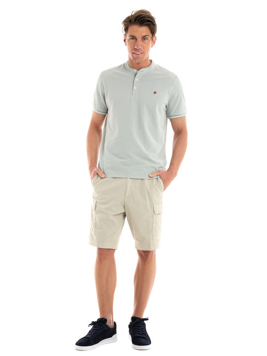 Jack & Jones Men's Short Sleeve Blouse with Buttons Iceberg Green