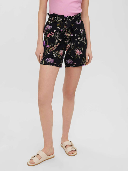Women's High-waisted Shorts Black/Pink