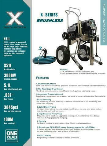 DP Airless X51L Ηλεκτρικό Πιστόλι Βαφής 3000W