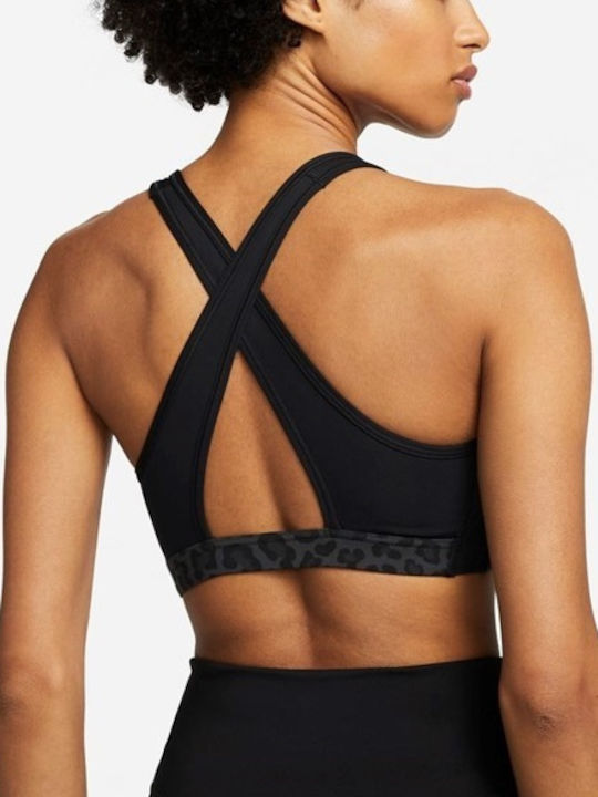 Nike Dri-Fit Swoosh Γυναικείο Αθλητικό Μπουστάκι Γκρι