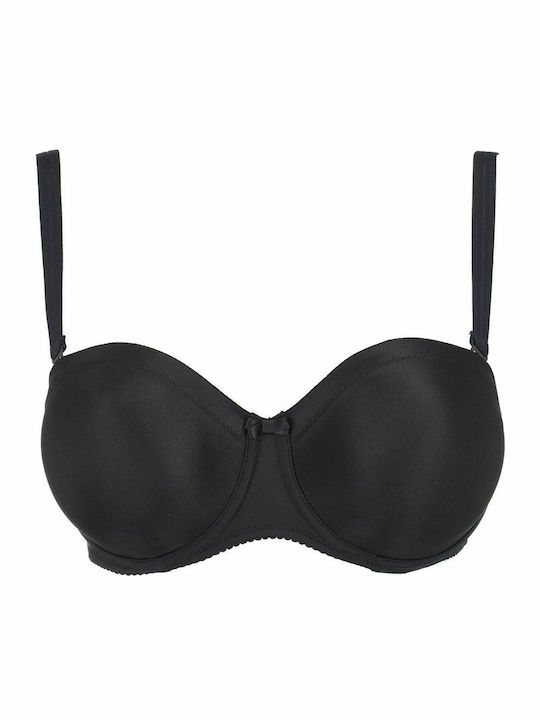 Bra without Padding Underwire Black