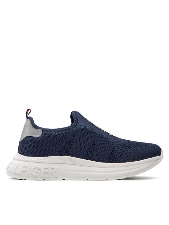 Tommy Hilfiger Παιδικά Sneakers Slip-on για Αγόρι Μπλε