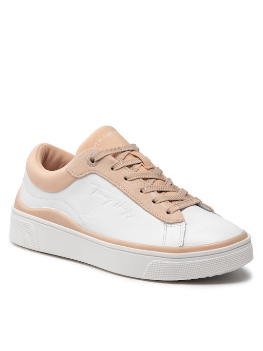 Tommy Hilfiger Elevated Cupsole Γυναικεία Sneakers Λευκά