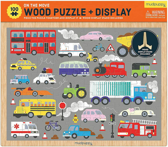 Wooden Kids Puzzle Vehicles for 5+ years+ Years 100pcs Mudpuppy