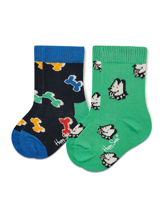 Happy Socks Șosete pentru Copii Înălțime până la genunchi Multicolore 2 Perechi