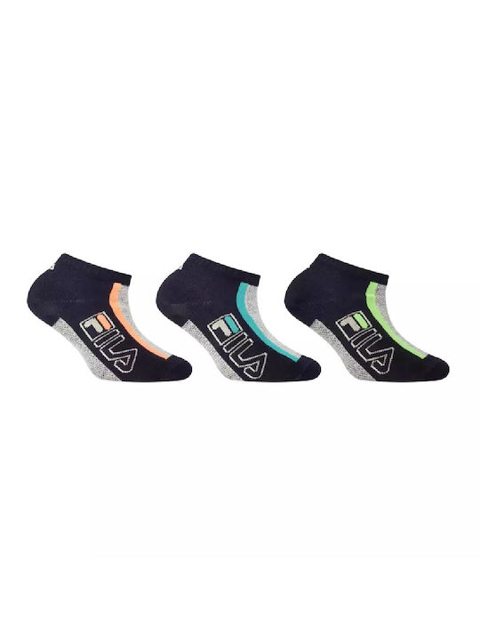 Fila Boys 3 Pack Sport Ankle Socks Blue