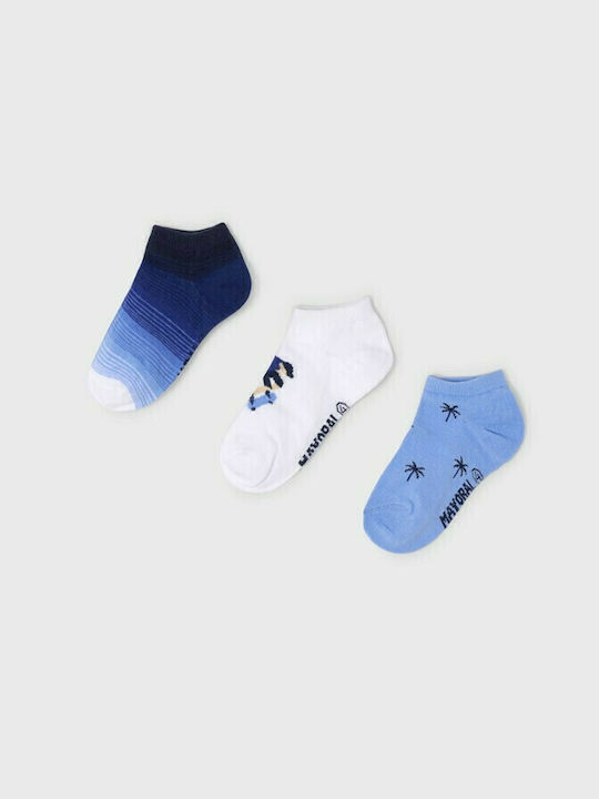 Mayoral Boys 3 Pack Ankle Socks Light Blue