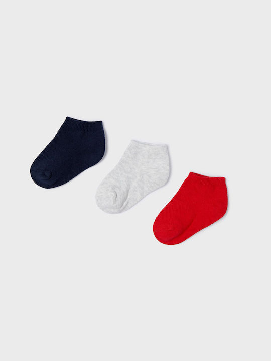 Mayoral Boys 3 Pack Ankle Socks Red