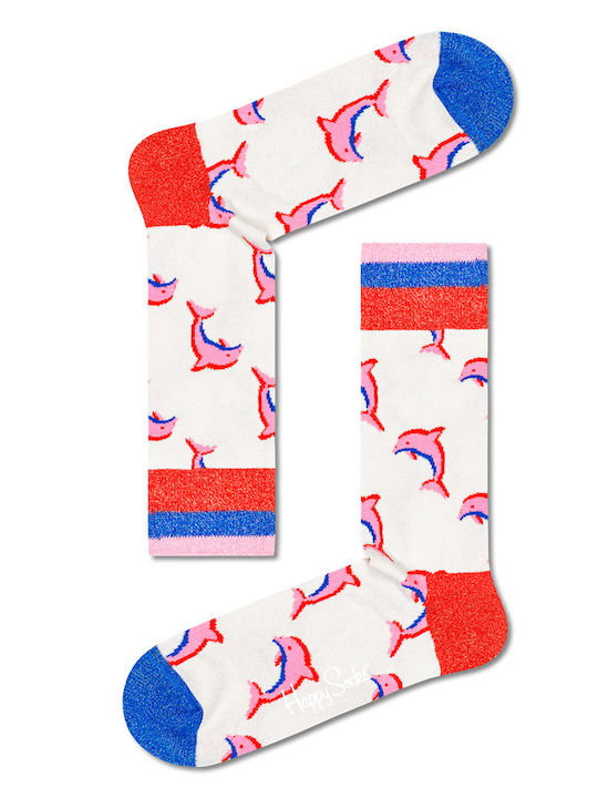 Happy Socks Girls Knee-High Socks White