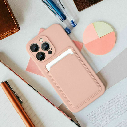 Forcell Back Cover Silicon cu Suport pentru Carduri Coral (iPhone 13 Pro Max)