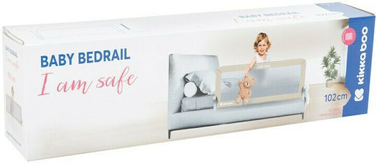 Kikka Boo I Am Safe Foldable Bed Rail Guard Simple Placement made of Fabric in Gray Color 102x35x42εκ. 1pcs
