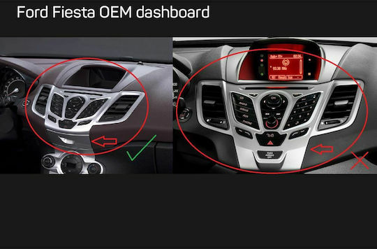 DIN Fascia Panels 2 Din for Ford Fiesta 2008-2018