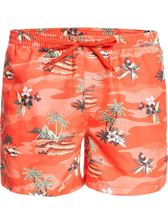 Everyday Scenic Volley Costume De Baie Bărbați Pantaloni Scurți Portocalii Floral