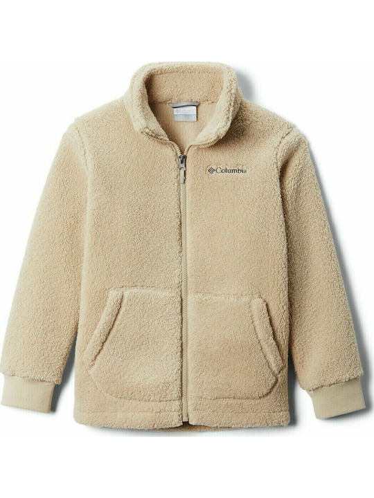 Kids Sweatshirt Cardigan Cotton with Hood Beige RUGGED RIDGE II